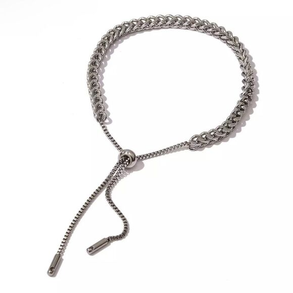 New Stainless Steel Minimalist Silver Delicate Bracelet  7”+3” inch extension - Picture 1 of 3